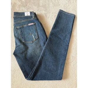 HUDSON Krista Low Rise Super Skinny Ankle Distressed Raw‎ Hem Jeans Size 24
